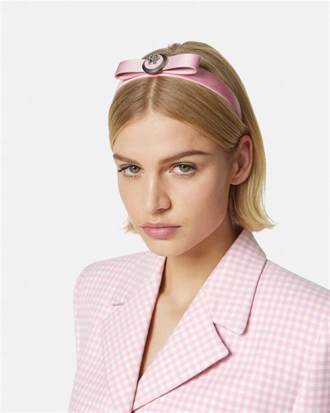 versace pink headband|Versace hair pin.